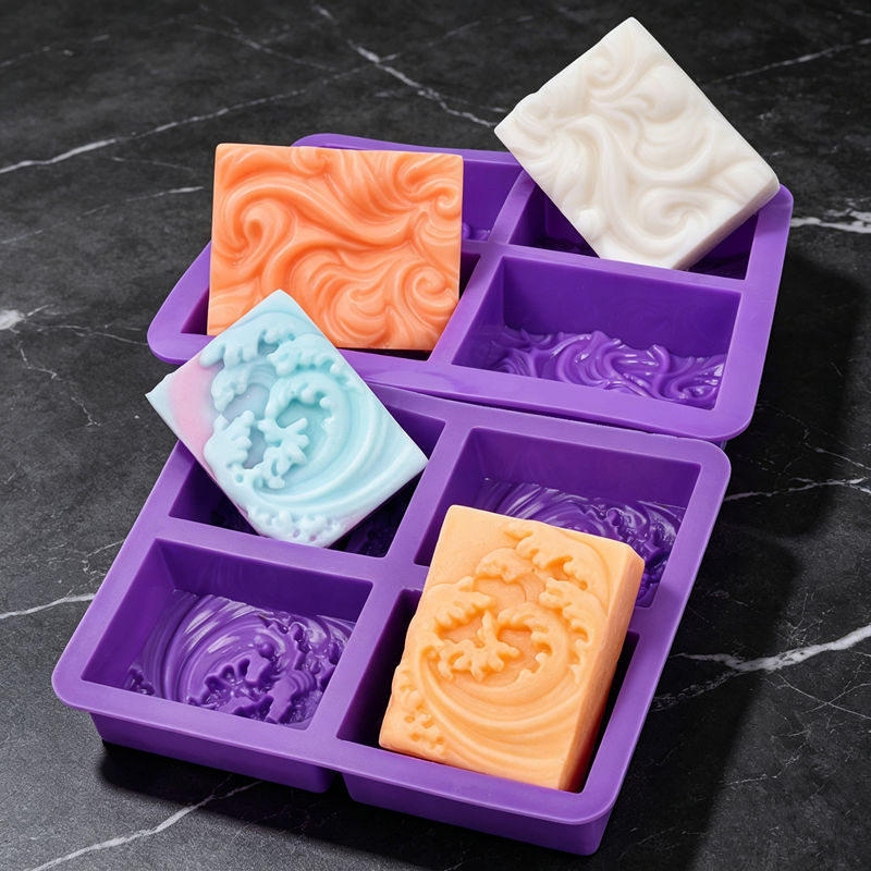 Resin Ocean Wave Mold - 2PCS/4PCS 4-Cavity Ocean Wave Silicone Soap