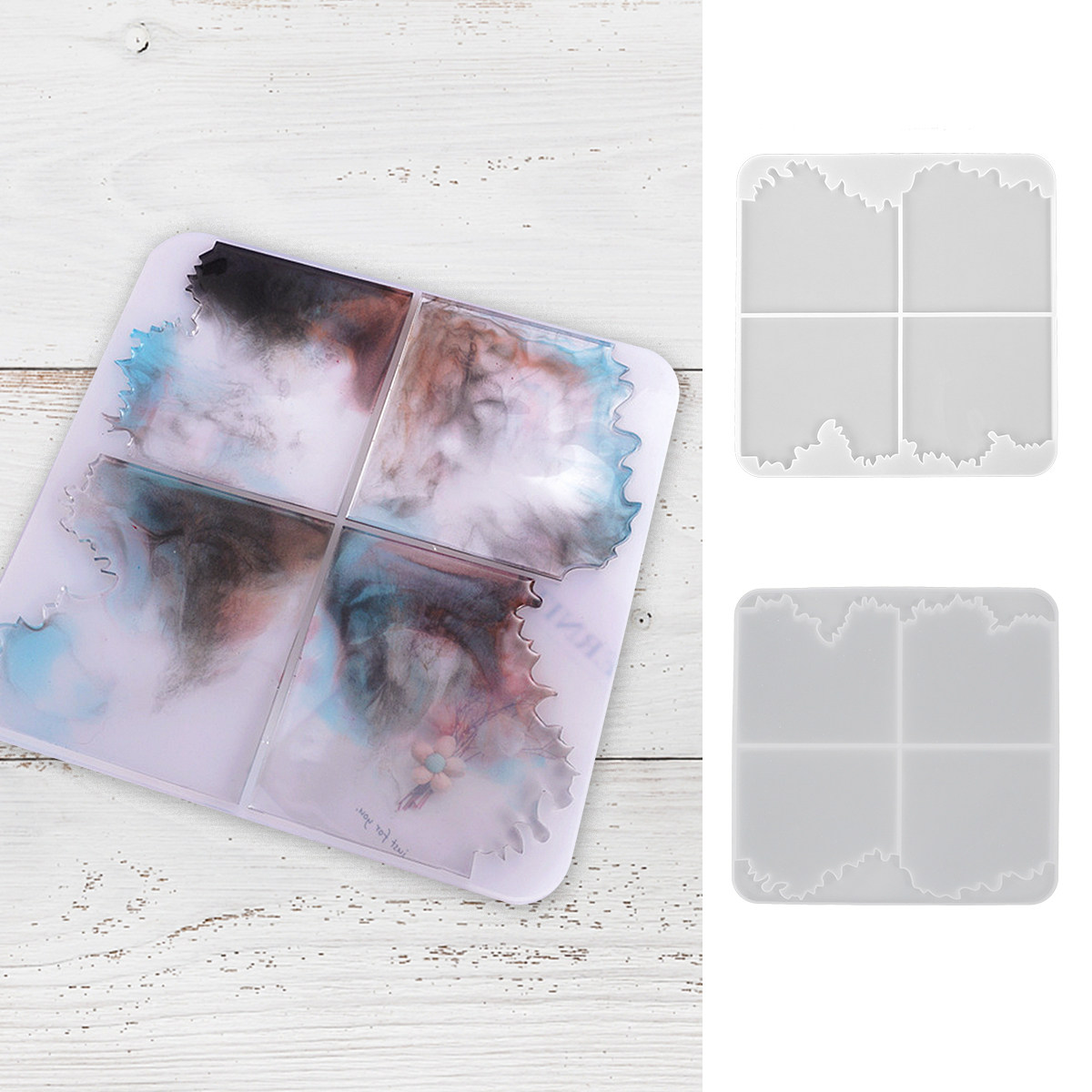 1Pcs Multi Functional Silicone - Resin Ocean Wave Mold recension och pris