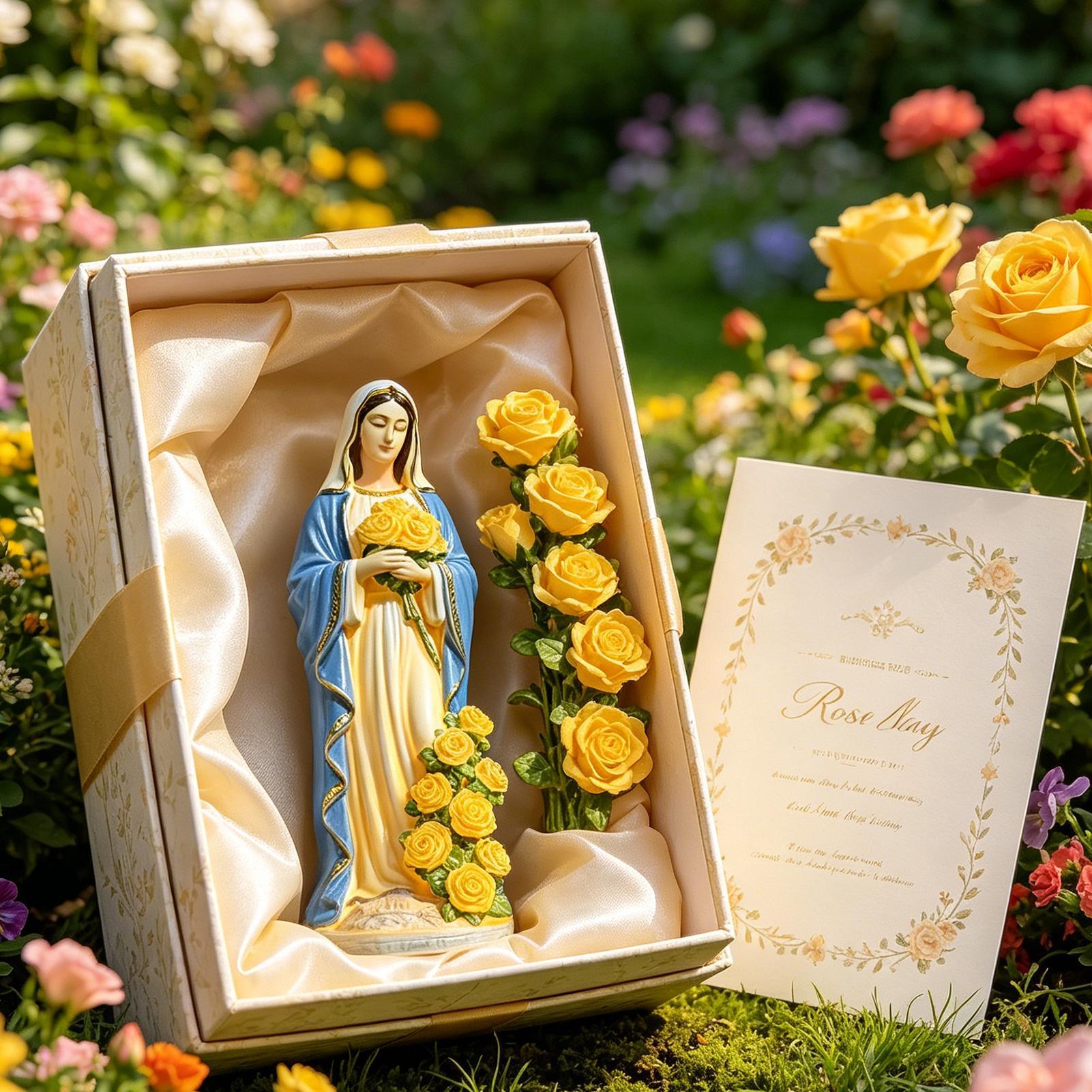 Virgin Mary Solar Statue Garde - Crafting Resin recension och pris