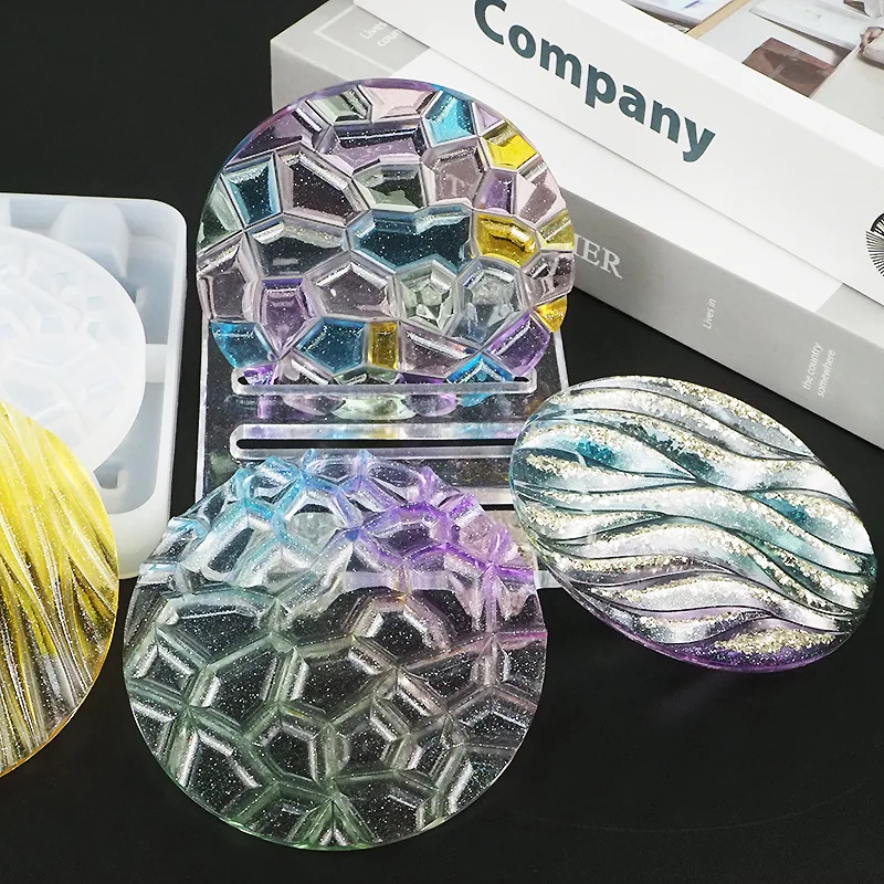 DIY Crystal Epoxy Mold Wave Di - Coaster Mold Round recension och pris