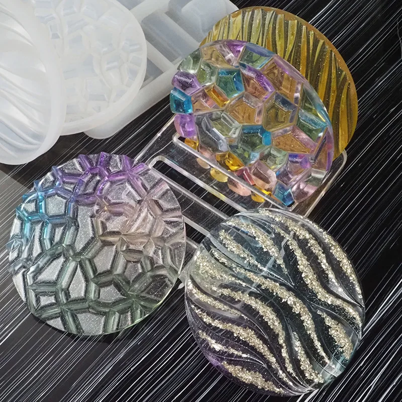 DIY Crystal Epoxy Mold Wave Di - Coaster Mold Round recension och pris
