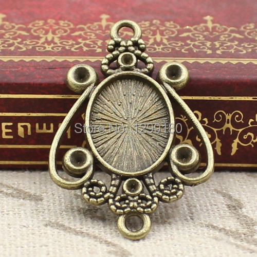 50pcs/lot Alloy Bronze Tone Ca - Bezels Set Pendant recension och pris