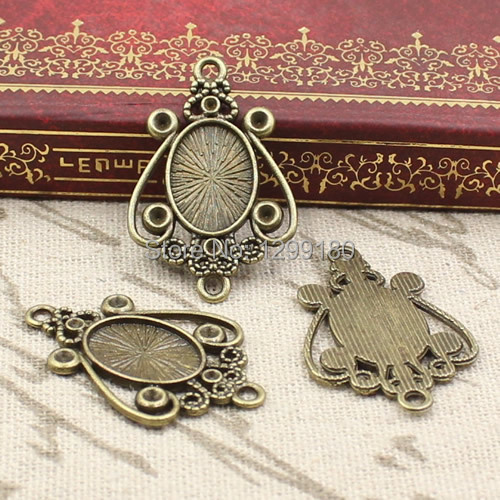 50pcs/lot Alloy Bronze Tone Ca - Bezels Set Pendant recension och pris