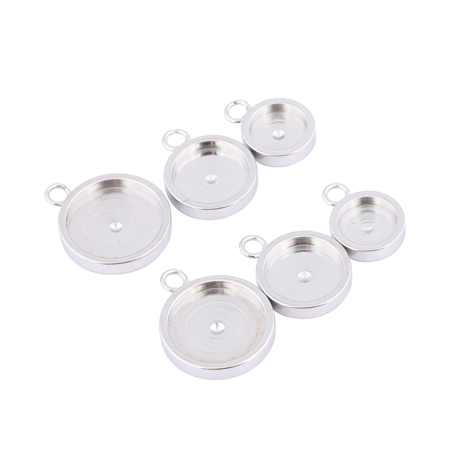 20pcs Stainless Steel 6mm 8mm  - Bezels Set Pendant recension och pris