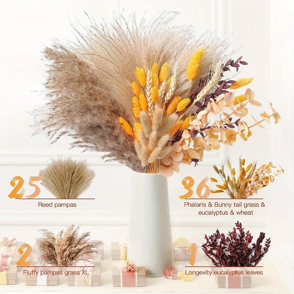 80Pieces Natural Dried Flowers - Dried Flower Bulk recension och pris