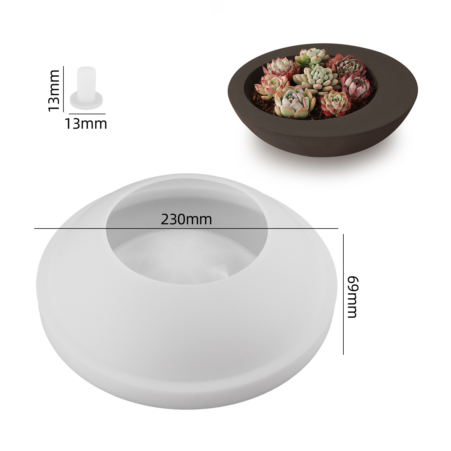 1pc Irregular Round Bowl-Shape - Coaster Mold Round recension och pris