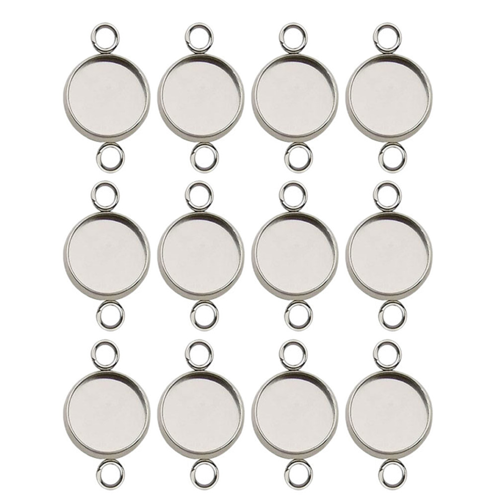 20Pcs Stainless Steel Jewelry  - Bezels Set Pendant recension och pris