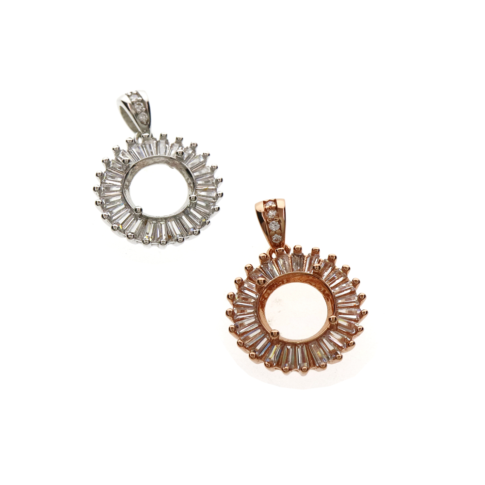 4-12MM Round Bezel Rose Gold S - Bezels Set Pendant recension och pris