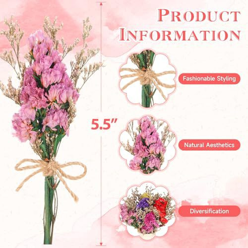 Mini Dried Flower Bouquet Natu - Dried Flower Bulk recension och pris