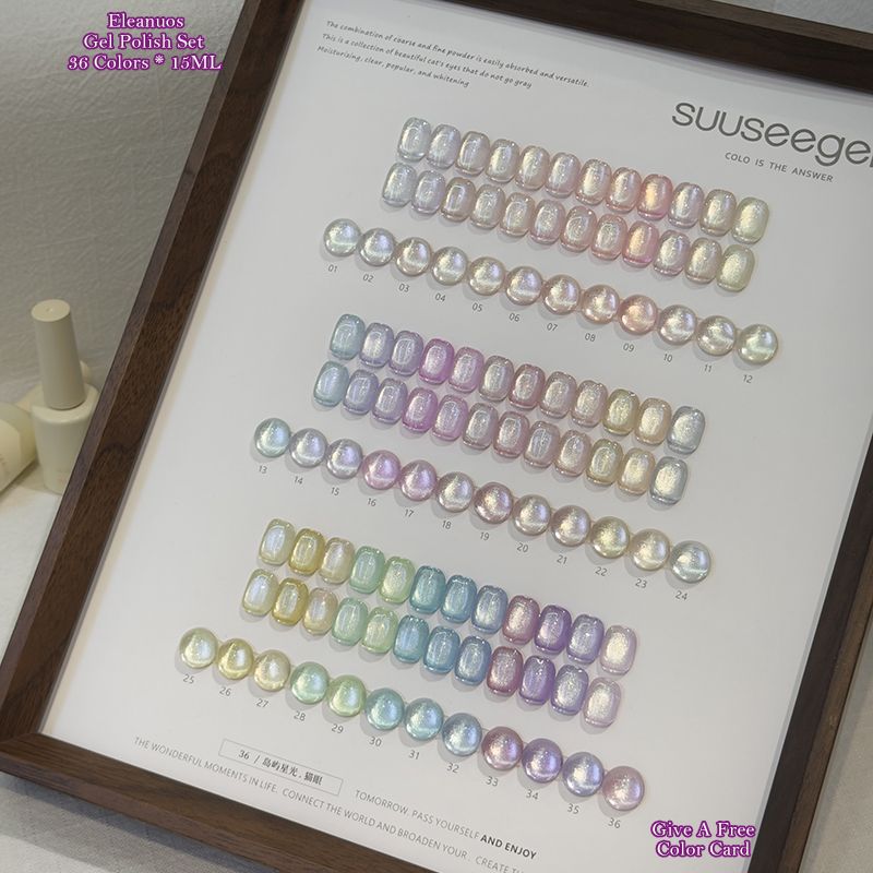 36 Colors Cat Eye Gel Polish S - Resin Glitter Pack recension och pris