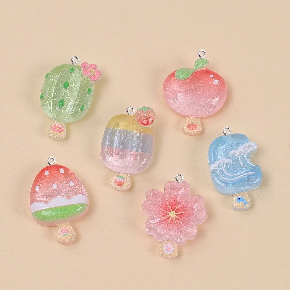 10Pcs Kawaii Summer Popsicle R - Resin Craft Material recension och pris