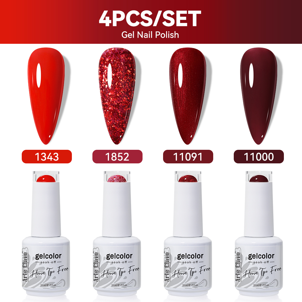 Arte Clavo 4pcs/Set Gel Nail P - Resin Glitter Pack recension och pris