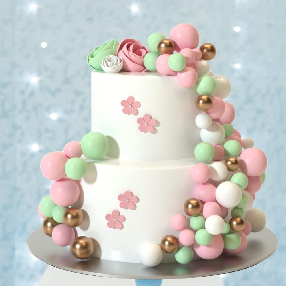 20Pcs Happy Birthday Ball Cake - Gold Foil Flakes recension och pris