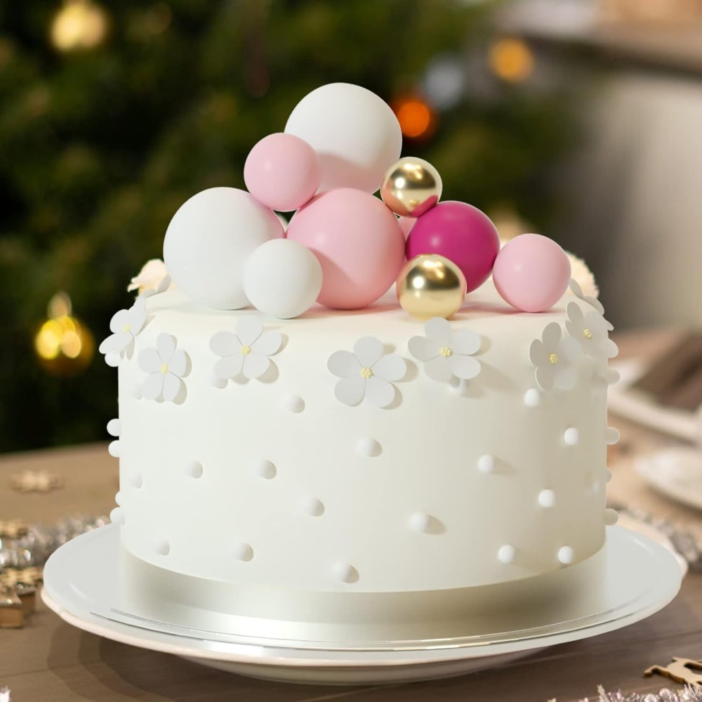 20Pcs Happy Birthday Ball Cake - Gold Foil Flakes recension och pris