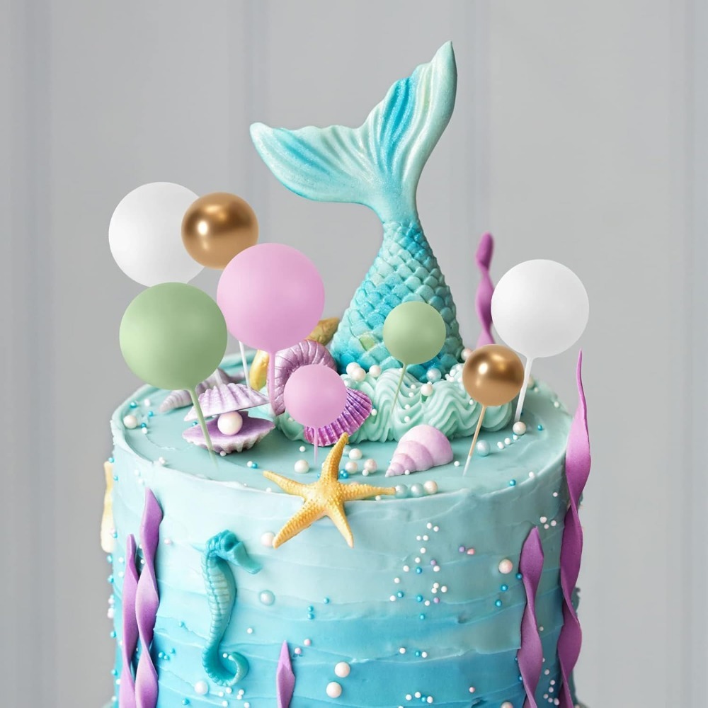 20Pcs Happy Birthday Ball Cake - Gold Foil Flakes recension och pris